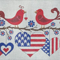 Patriotic Love Birds