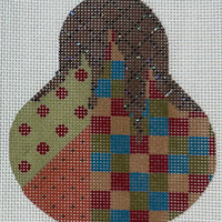 Autumn Checkered Madness Pear with stitch guide