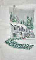 Snowy House Stocking

