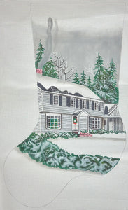 Snowy House Stocking