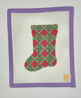 Red/Green Caning Mini Sock
