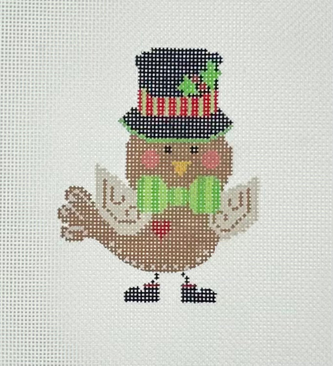 Brown Bird with stitch guide