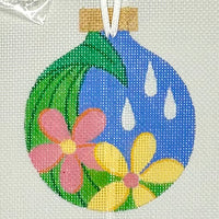 Flowers and Raindrops Ornament
