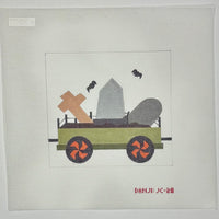 Boo Choo Choo (4 canvases) with stitch guide