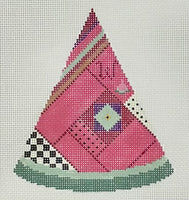 Quilted Watermelon with stitch guide
