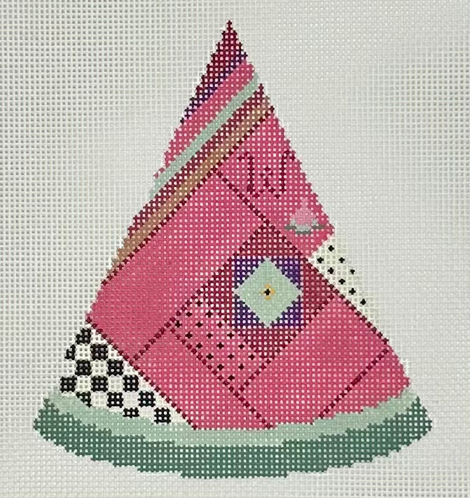 Quilted Watermelon with stitch guide