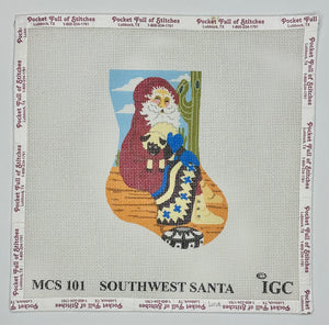 Southwest Santa Mini Sock (print)