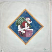 Down the Chimney Tree Skirt Panel with stitch guide