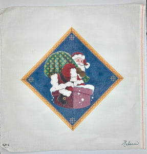 Down the Chimney Tree Skirt Panel with stitch guide