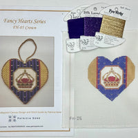 Fancy Hearts Series - Crown with stitch guide and starter threads