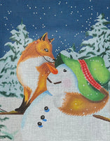 Snowman with Fox
