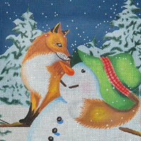 Snowman with Fox