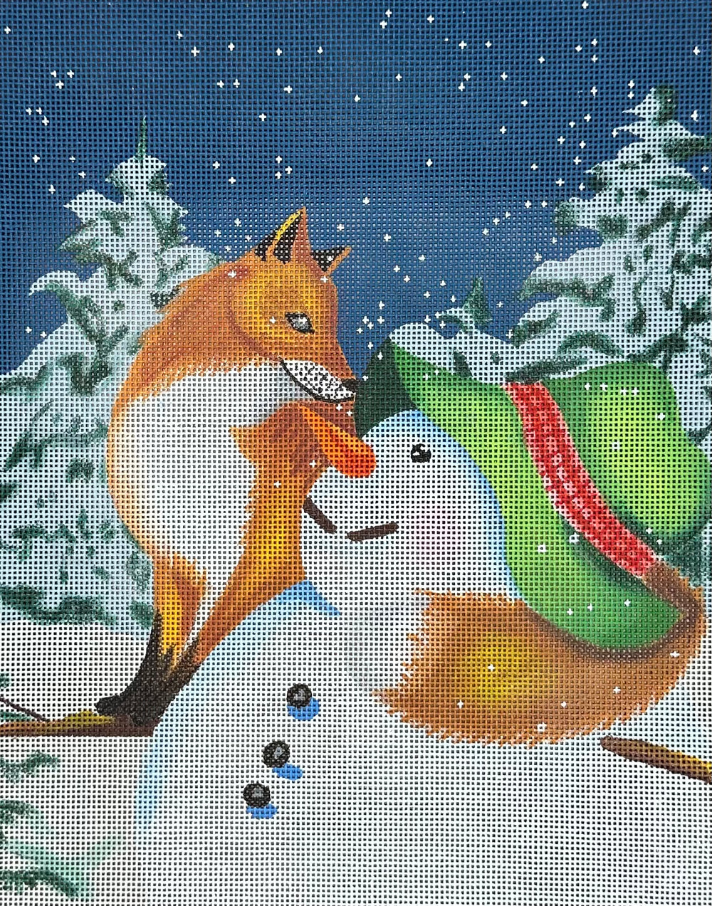 Snowman with Fox