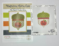 Mr Jack O'Lantern Acorn with stitch guide
