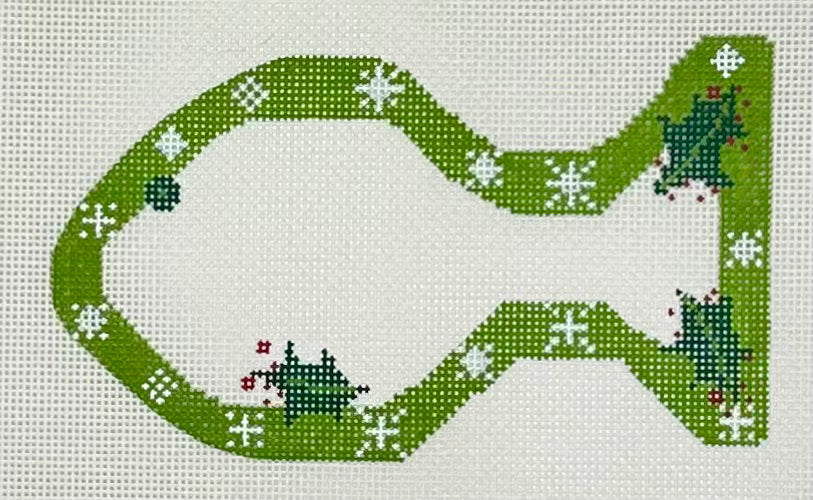Green Snowflake Cat Fish Ornament