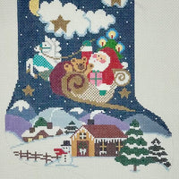 Santa's Sleigh Midi Sock