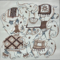 Elephant Collage - Browns
