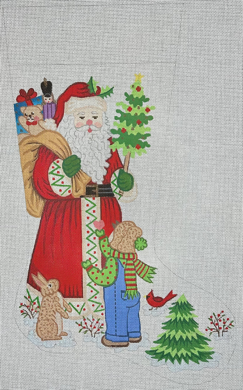 Boy with Santa Stocking