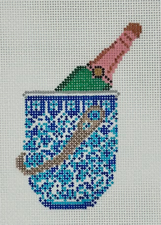 Ginger Jar Champagne Bucket Needlepoint Destashing