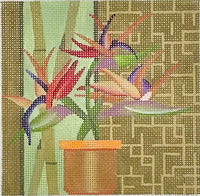 Potted Floral Square
