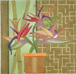 Potted Floral Square