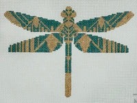 Dragonfly - Gold & Green
