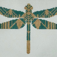 Dragonfly - Gold & Green