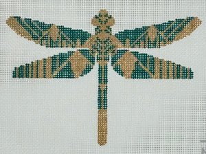 Dragonfly - Gold & Green