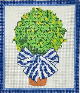 Topiary with Blue Bow