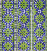 Heart Medallion Pillow  - Blue/Green
