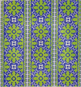 Heart Medallion Pillow  - Blue/Green