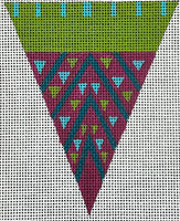Purple Dot Triangle with embellishments
