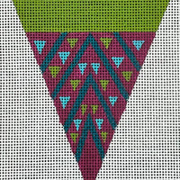 Purple Dot Triangle with embellishments