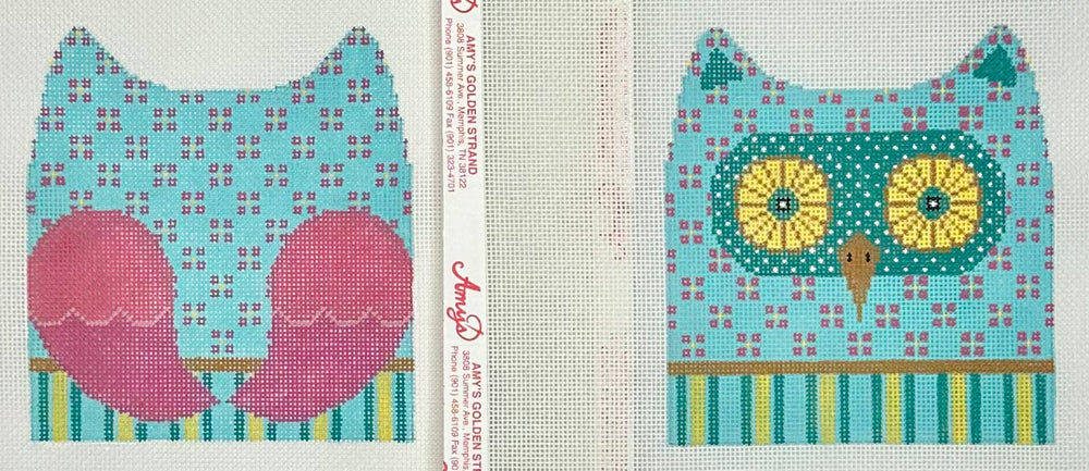 Tiffany Owl with Pink Flowers