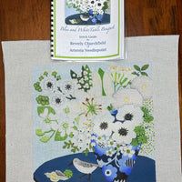 Blue Table Bouquet with stitch guide