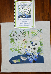 Blue Table Bouquet with stitch guide