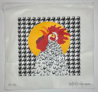 Rooster on Houndstooth
