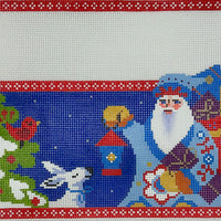 Folk Santa with Lantern Stocking Cuff