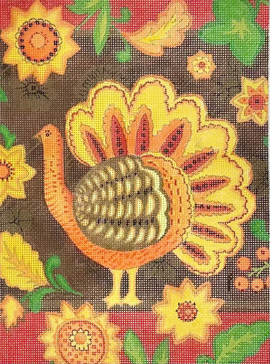 Folk Art Turkey with stitch guide