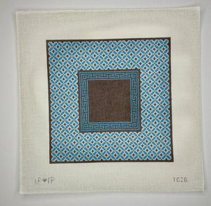 Tefellin Bag, Blue & Brown Diamonds