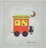Boo Choo Choo (4 canvases) with stitch guide
