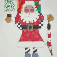 Feather Tree Santa  - Red