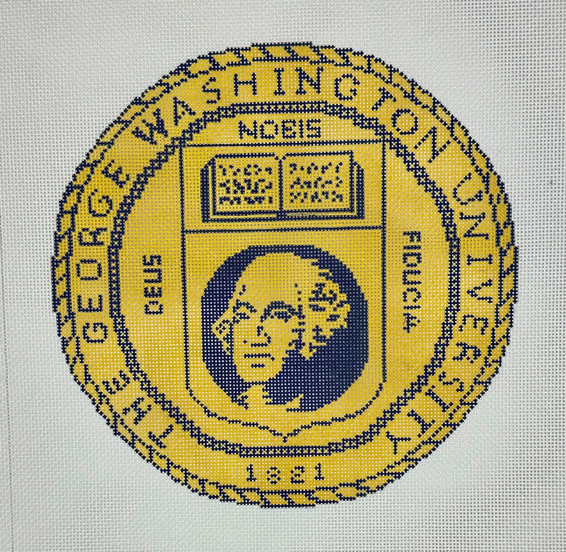 Gw ㉛ George Washington University Seal | Needlepoint Destashing