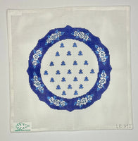 Blue and White French Plate
