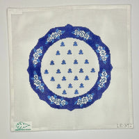 Blue and White French Plate