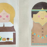 4 Thanksgiving Character Set with stitch guides