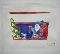 Folk Santa with Lantern Stocking Cuff
