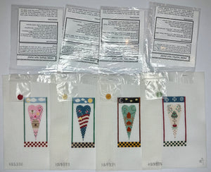 Set of 4 Seasons Mini Hearts with stitch guides