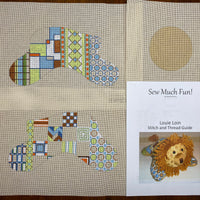 Louie Lion with stitch guide