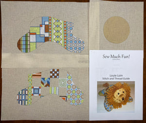 Louie Lion with stitch guide